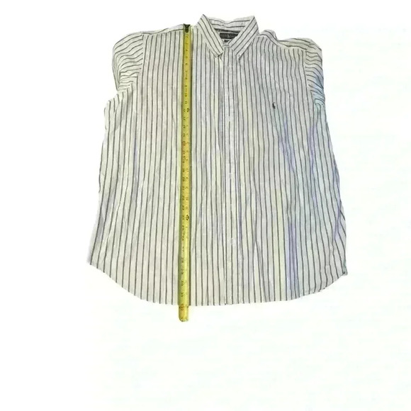 POLO RALPH LAUREN CLASSIC FIT PERFORMANCE Black & White Stripe SHIRT MEN Sz 2XB - Picture 2 of 5